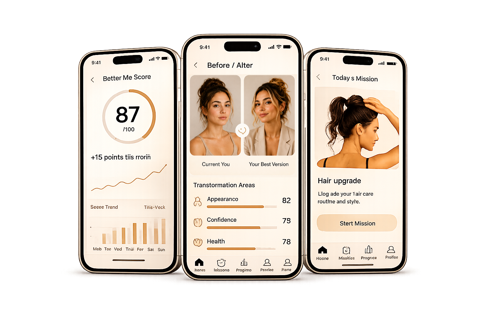 Better Me mobile app screens